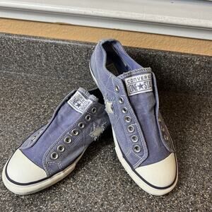 Converse One Star Womens Sz 9.5 Purple Canvas Sneaker Slip On Low Top Skate Shoe